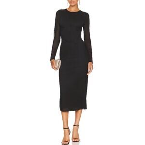 Bardot 'Sensei' Black Mesh Midi Dress Size XS